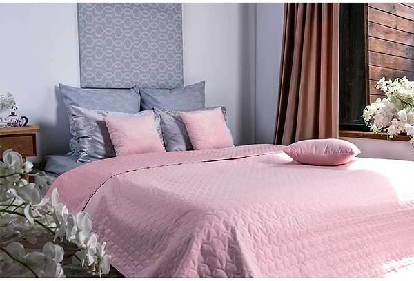 Фото - Покривало двоспальне Руно 180х220 велюр (340.55_Rose)