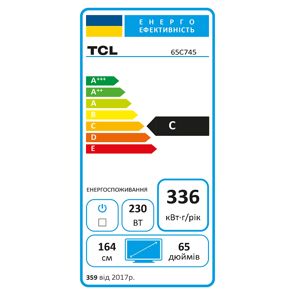 Фото - Телевізор TCL 65C745