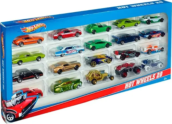 Фото - Набор базовых машинок Hot Wheels 20 шт. (в ас.) (H7045)