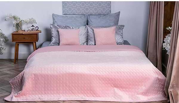 Фото - Покривало двоспальне Руно 180х220 велюр (340.55_Rose)