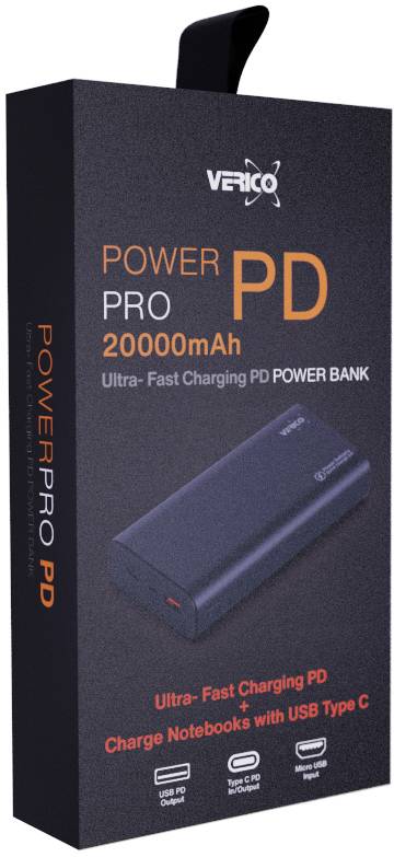Фото - Батарея мобільна Verico Power Pro PD 20 000 mAh (50270) Black