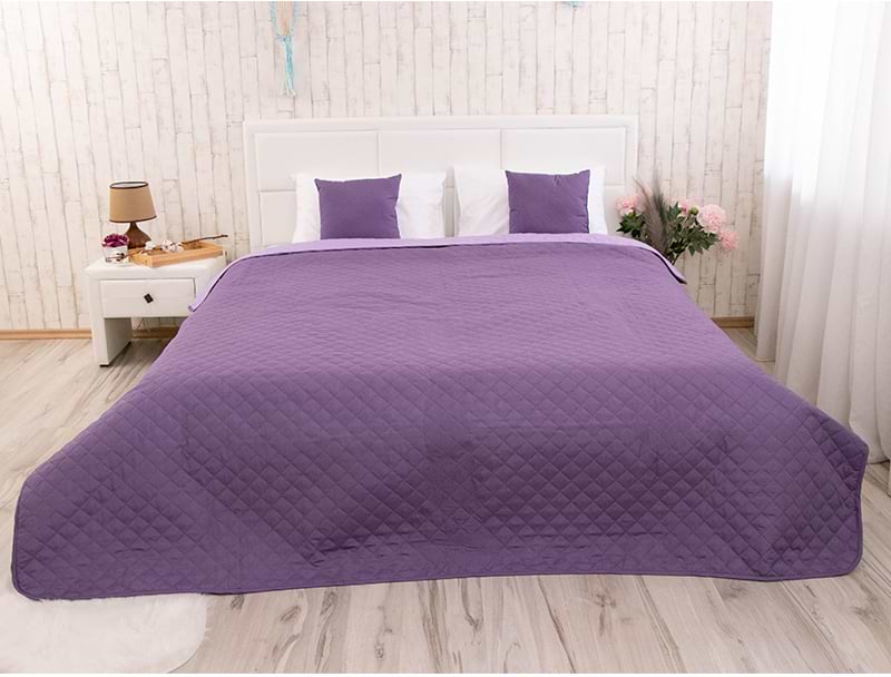 Покривало полуторне Руно 150х212 Violet ромб (360.52У_Violet ромб) - Фото 1