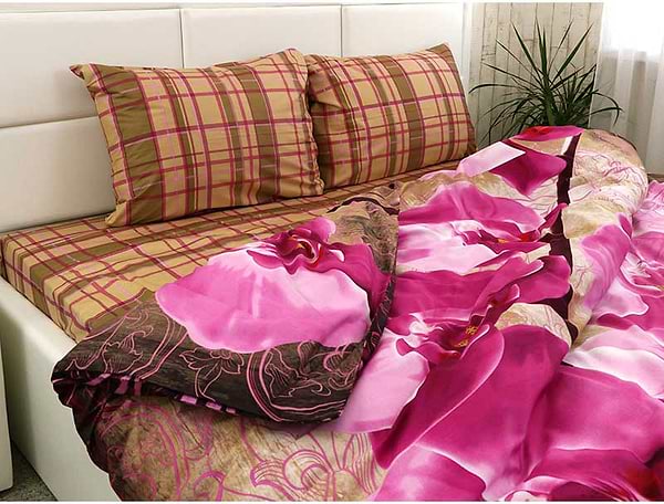 Фото - Комплект постільної білизни Руно Fuchsia сатин (845.137К_20-1315Fuchsia)