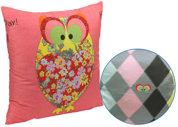 Подушка декоративна Руно 50х50 силіконова (306_Owl Red) - Фото 1