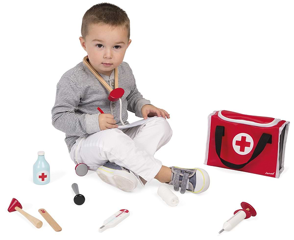Фото - Сюжетно-рольова гра. Набір-професій Janod Чемодан доктора (J06513)
