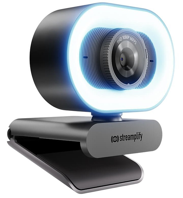 Фото - Веб-камера для комп'ютера Streamplify CAM PLUS-FHD-2M60-LIGHT Black (SPCW-CLFH221.11)