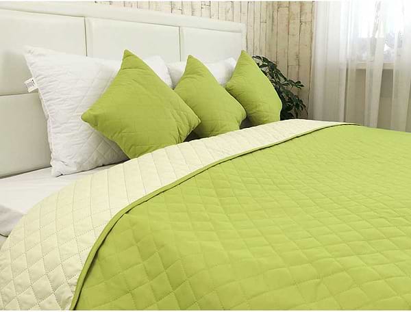 Фото - Покрывало полуторное Руно 150х212 микрофайбер Астурия молочно-салатовое (360.52У_Астурия)