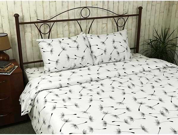 Фото - Підковдра двоспальна Руно 205х225 бязь (67.114Б_Fly white)