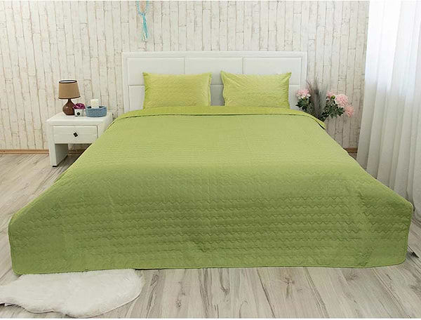 Фото - Покривало полуторне Руно 150х220 велюр (360.55_Green banana)