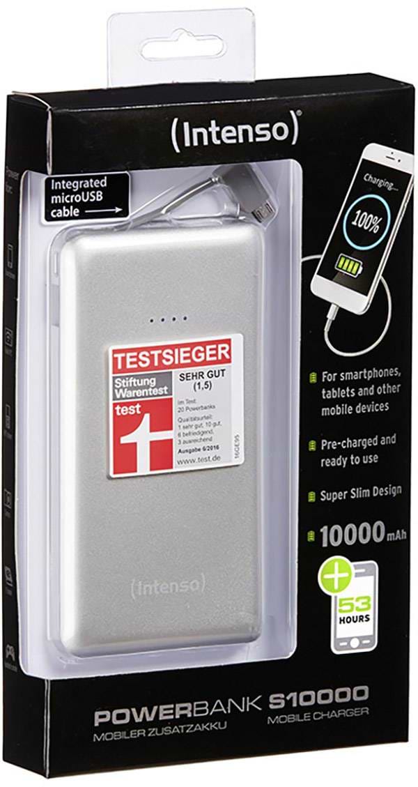 Фото - Уценка - Батарея мобильная Intenso Powerbank S10000 10000mAh Silver