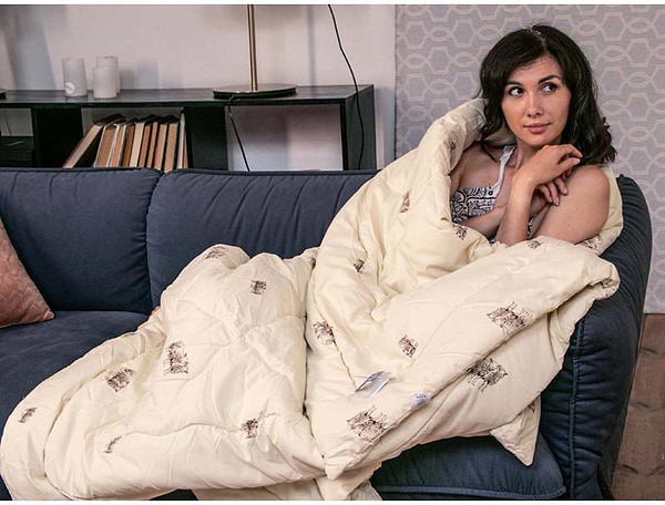 Фото - Ковдра зимова двоспальна євро Руно 200х220 мікрофайбер вовна (322.52ПШУ_Sheep)