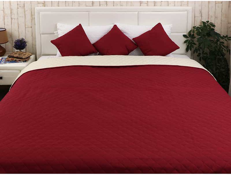 Покрывало полуторное Руно 150х212 микрофайбер Гранада молочно-бордовая (360.52У_Гранада) - Фото 1