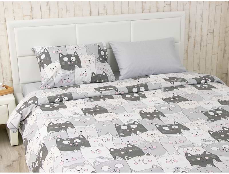 Комплект постільної білизни Руно Grey Cat бязь (845.114Б_Grey Cat) - Фото 1