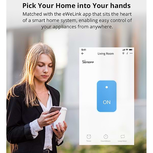 Фото - Беспроводной выключатель Sonoff T2EU1C-TX Wi-Fi