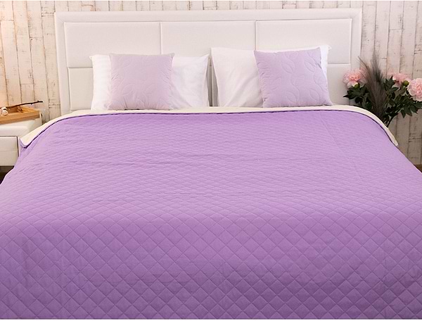 Фото - Покривало полуторне Руно 150х212 Севілья бузково-молочне (360.52У_Севілья)