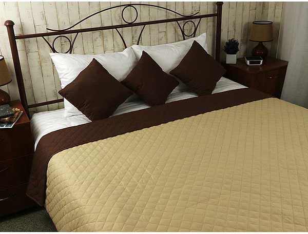 Фото - Покривало двоспальне Руно 220х240 Chocolate шоколадно-бежеве (330.52У_Chocolate)