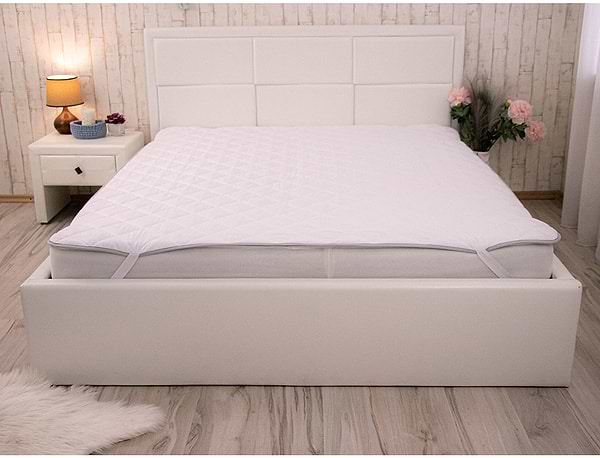 Фото - Наматрацник Руно 140х200 синтепон на резинці (844.52СУ_Grey White)