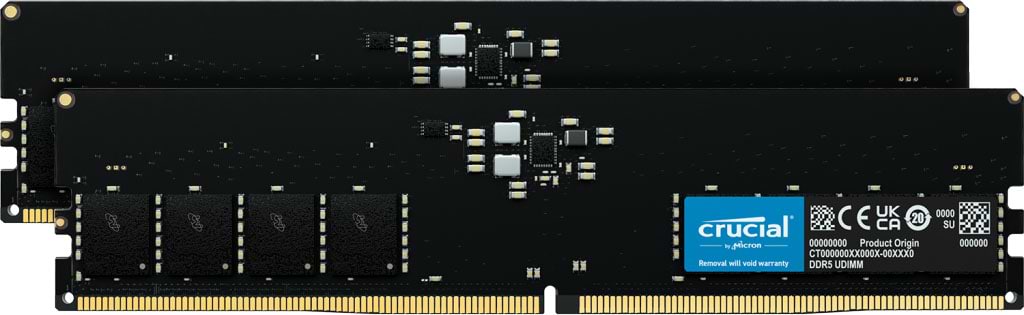 Память DDR Crucial Micron 16GB DDR5-4800 (CT2K8G48C40U5) - Фото 1