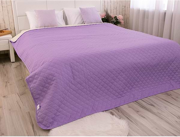 Фото - Покривало полуторне Руно 150х212 Севілья бузково-молочне (360.52У_Севілья)