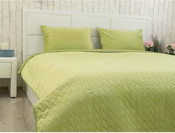 Фото - Покривало полуторне Руно 150х220 велюр (360.55_Green banana)