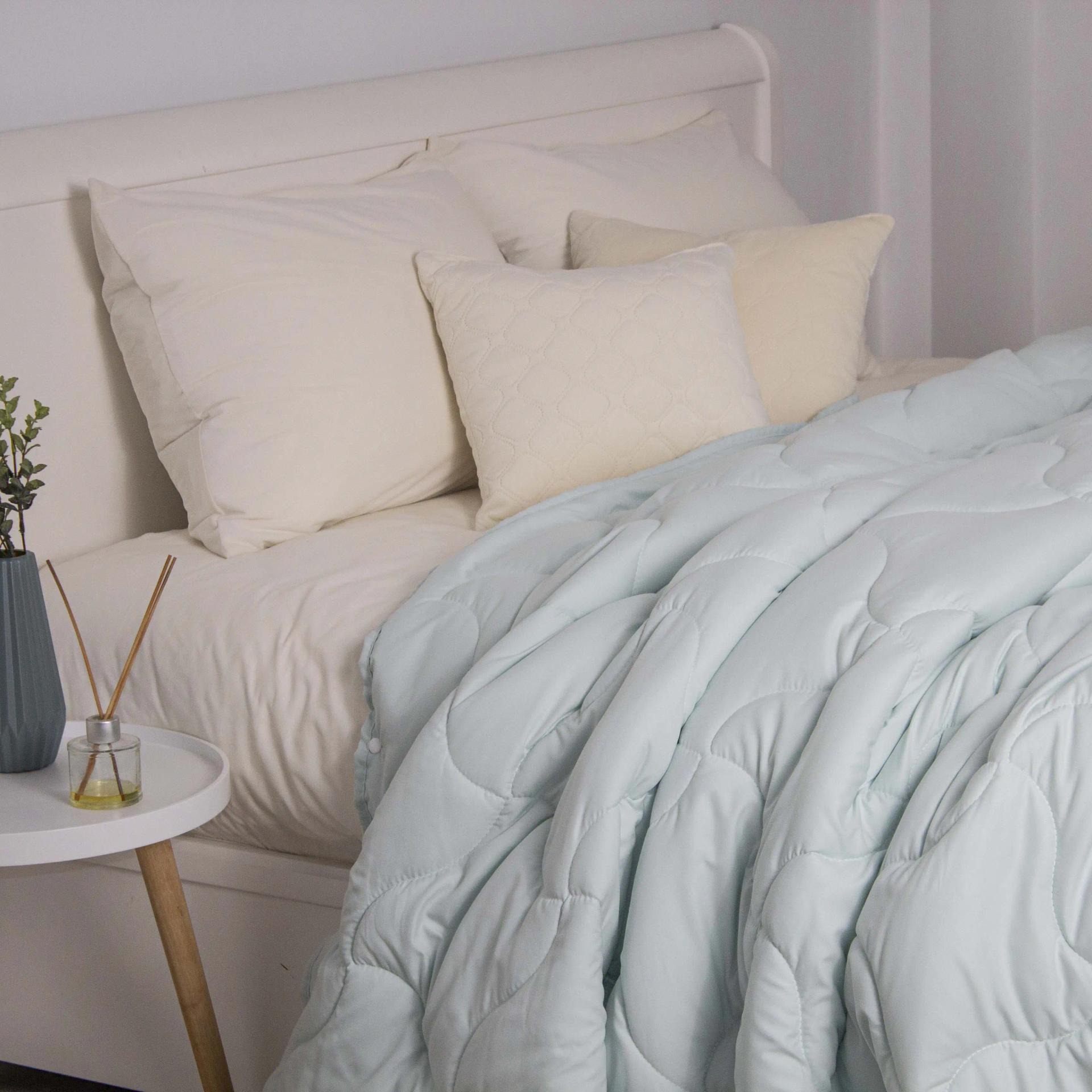 Ковдра всесезонна двоспальна євро ТЕП DUO SEASON 200х210 см М'ятний/Молочний (1-04744_33889)