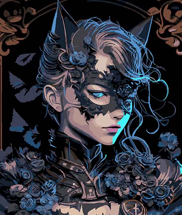 Картина за номерами Strateg Героїня у масці 40х50 см (AH1131) - Фото 1