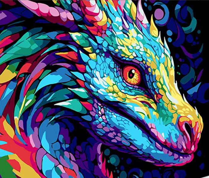 Картина за номерами Strateg Яскравий образ дракона 30х40 см (FH-11) - Фото 1