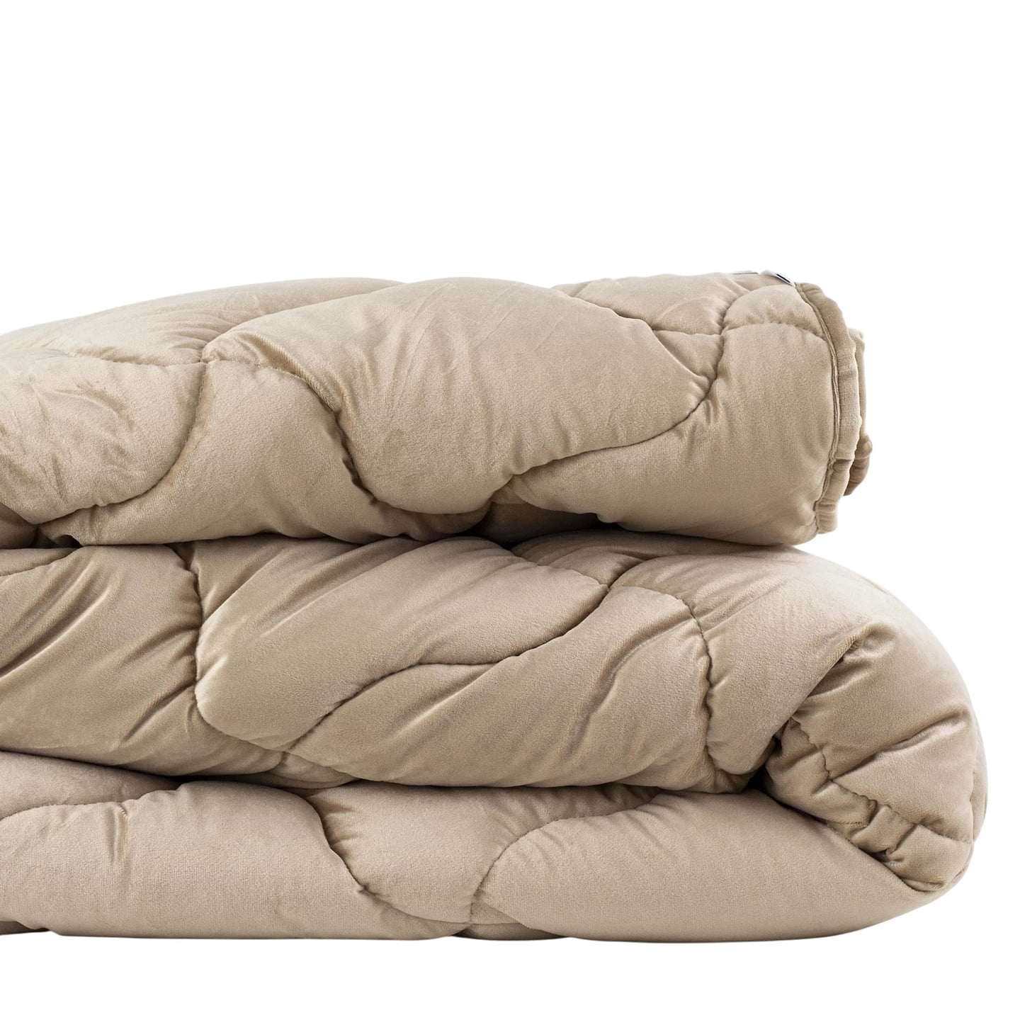 Ковдра всесезонна двоспальна євро ТЕП VELOUR 200х210 см Золотий беж (1-04872_34482)