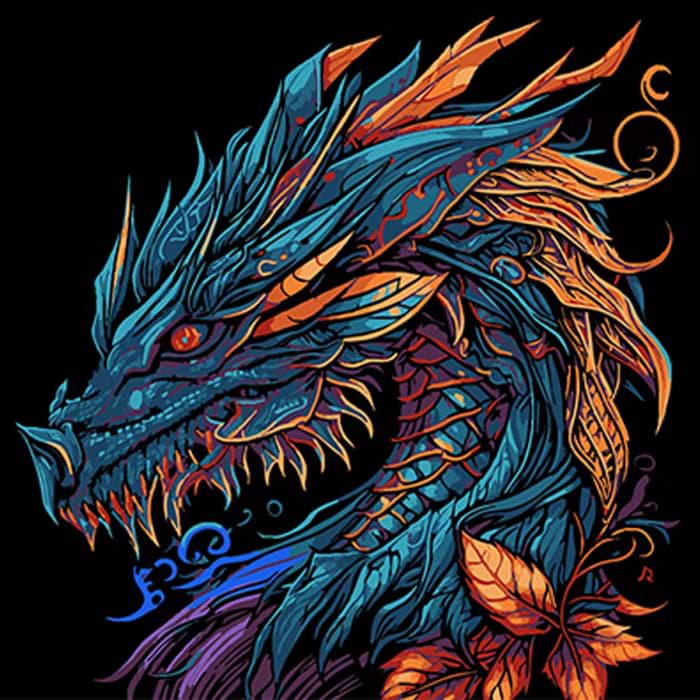 Картина за номерами Strateg Могутній дракон 30х30 см (SH3030-20) - Фото 1