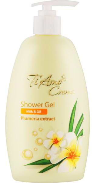 Гель для душа Ti Amo Crema Екстракт плюмерії 400 мл (4820263233382) - Фото 1