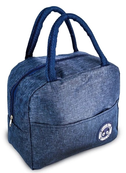 Сумка изотермическая Love You для ланчбоксов и еды синяя (59007)