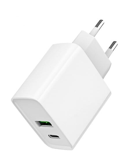 Мережевий зарядний пристрій Gembird 1 USB-A + 1 Type-C (TA-UC-PDQC20-01-W)