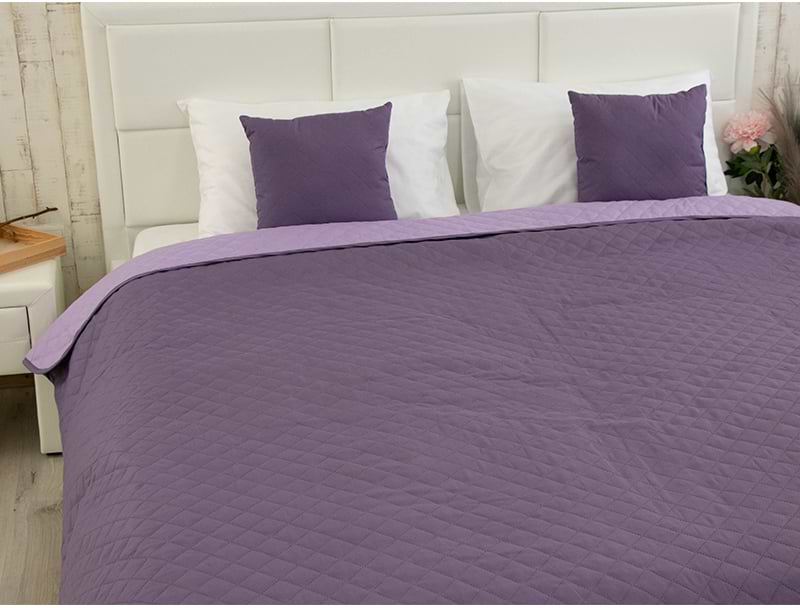 Покривало двоспальне Руно 220х240 Violet бузково-ожинове (330.52У_Violet) - Фото 1