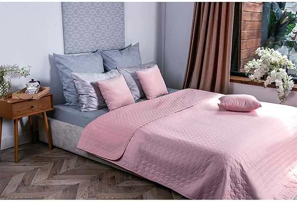 Фото - Покривало двоспальне Руно 180х220 велюр (340.55_Rose)