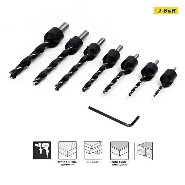 Фото - Набор сверл S&R Meister 3-10 мм 7 шт. (216900007)