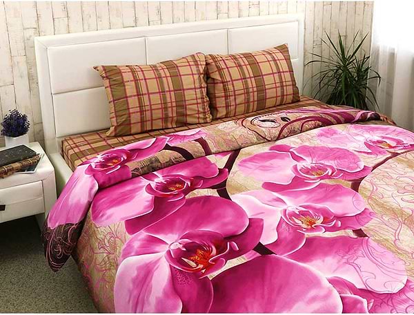 Фото - Комплект постільної білизни Руно Fuchsia сатин (845.137К_20-1315Fuchsia)