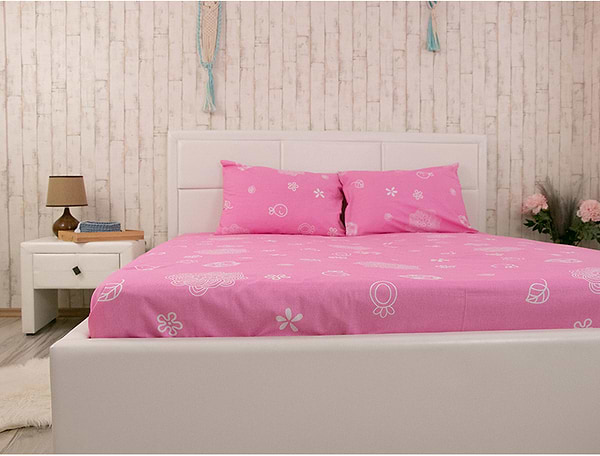 Фото - Простынь полуторная Руно 143х215 Pink бязь (71.116_Pink)