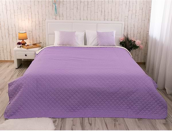 Фото - Покривало полуторне Руно 150х212 Севілья бузково-молочне (360.52У_Севілья) Фото - Покривало полуторне Руно 150х212 Севілья бузково-молочне (360.52У_Севілья)