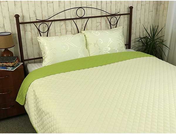 Фото - Покрывало полуторное Руно 150х212 микрофайбер Астурия молочно-салатовое (360.52У_Астурия)