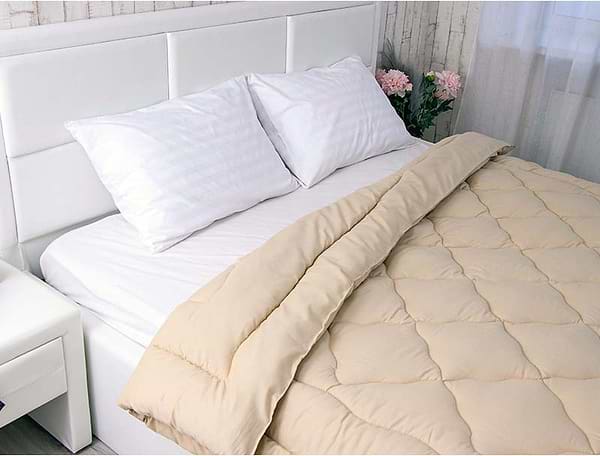 Фото - Ковдра зимова двоспальна євро Руно 200х220 вовняна (322.52ПШУ_Бежевий)