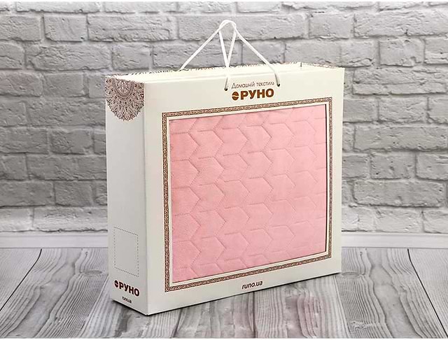 Фото - Покривало двоспальне Руно 180х220 велюр (340.55_Rose)