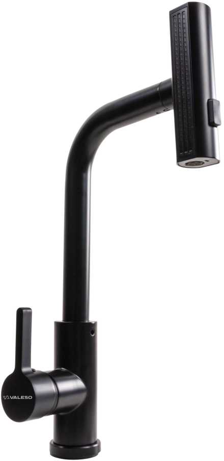 Смеситель кухонный VALESO XK09B PVD черный