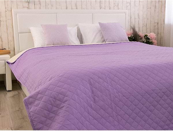 Фото - Покрывало двуспальное Руно 220х240 микрофайбер Севилья сиренево-молочная (330.52У_Севилья)