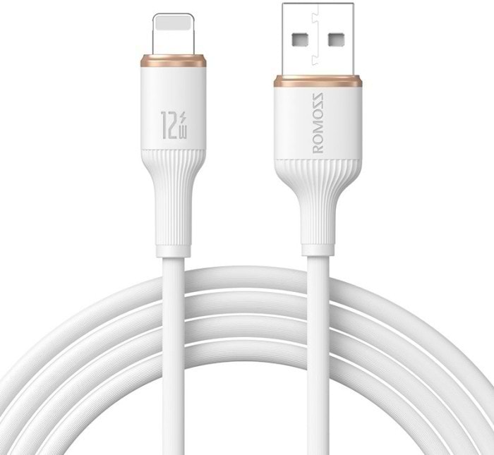 Кабель синхронизации данных Romoss CB1224 USB-Ligh 2.4A 2m White (CB1224-821-134H)