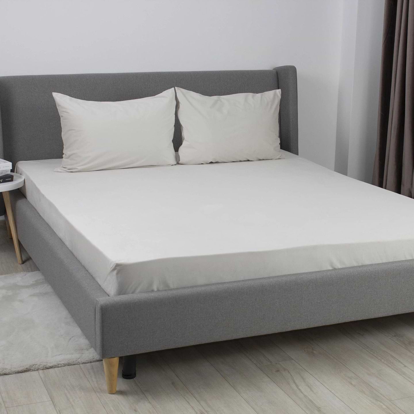 Простынь двуспальная ТЕП VELOUR 160х200 см Светло-серый (2-04756_34180)