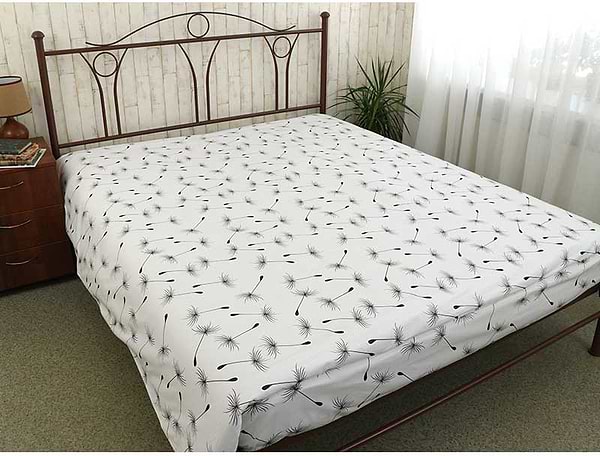 Фото - Підковдра двоспальна Руно 175х215 бязь (58.114Б_Fly white) Фото - Підковдра двоспальна Руно 175х215 бязь (58.114Б_Fly white)