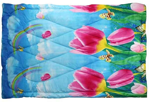 Фото - Одеяло зимнее двуспальное евро Руно 200х220 силиконовое (322.52СЛБ_Тюльпан)