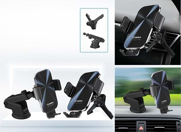 Фото - Автотримач з бездротовою зарядкою Gelius Odyssey GP-WCH010 15W Black