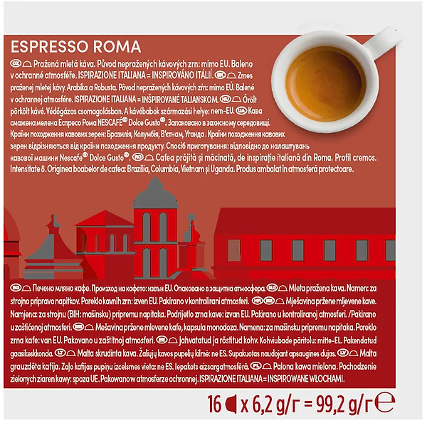 Фото - Кава у капсулах Nescafe DOLCE GUSTO espresso Roma 16 шт. 99.2 г