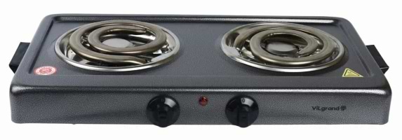Купить Плита электрическая настольная ViLgrand VHP162D Gray - Фото 1 Плита электрическая настольная ViLgrand VHP162D Gray - Фото 1
